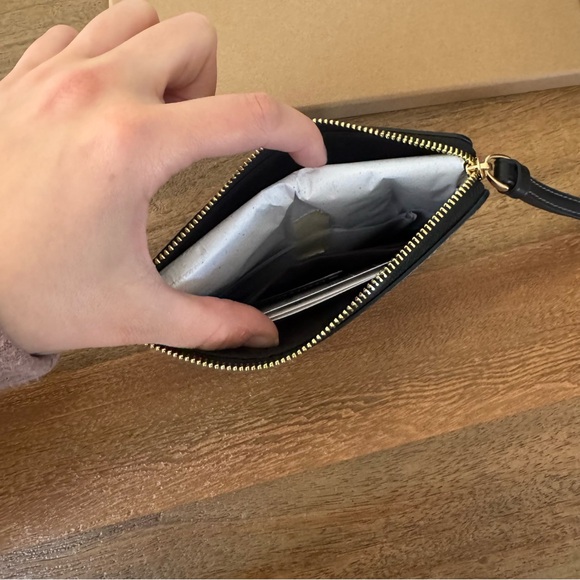 Coach Black and Tan Leopard Print Wristlet - Picture 7 of 7